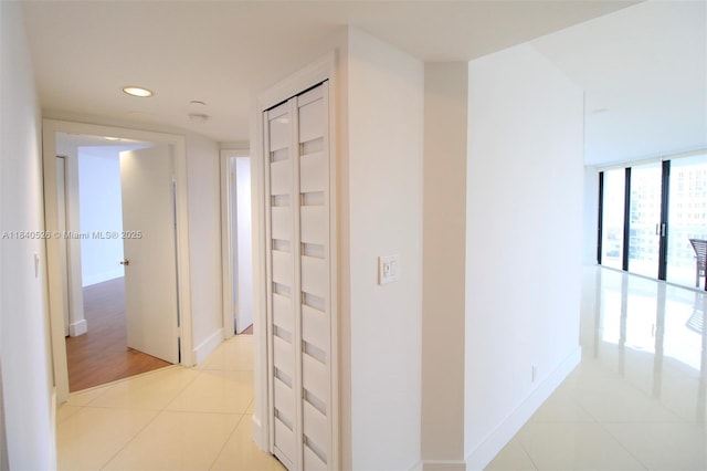 20185 E Country Club Dr Unit 1105, Aventura, FL 33180 - hall with recessed lighting and light tile patterned floors