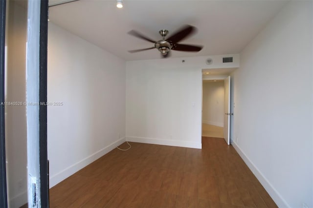20185 E Country Club Dr Unit 1105, Aventura, FL 33180 - unfurnished room featuring a ceiling fan and wood finished floors