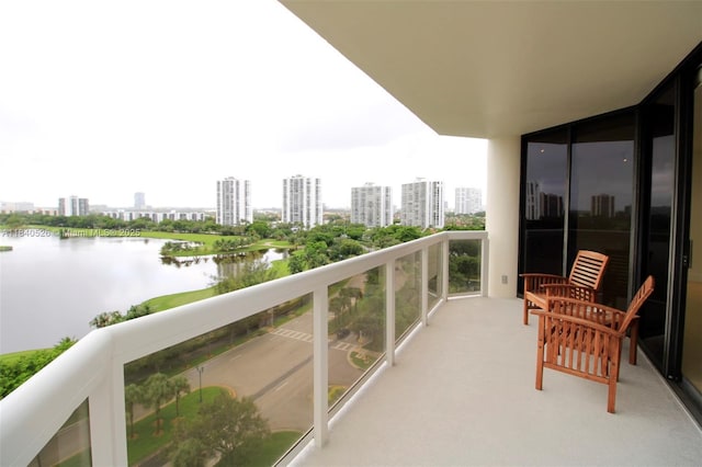 20185 E Country Club Dr Unit 1105, Aventura, FL 33180 - balcony with a water view and a city view