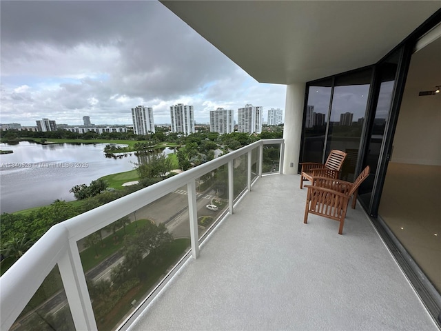20185 E Country Club Dr Unit 1105, Aventura, FL 33180 - balcony with a water view and a city view