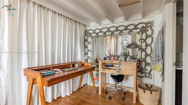1521 Lenox Ave Unit 307, Miami Beach, FL 33139 - home office with wood finished floors