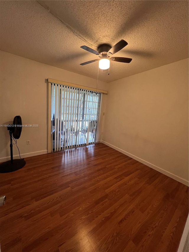 10415 E Clairmont Cir Unit 212, Tamarac, FL 33321 - unfurnished room featuring wood finished floors, ceiling fan, and a textured ceiling