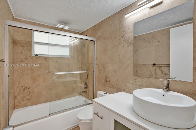 1100 11th St Unit 204, Miami Beach, FL 33139 - full bathroom with vanity, a combined bath / shower with rainfall shower, and a textured ceiling