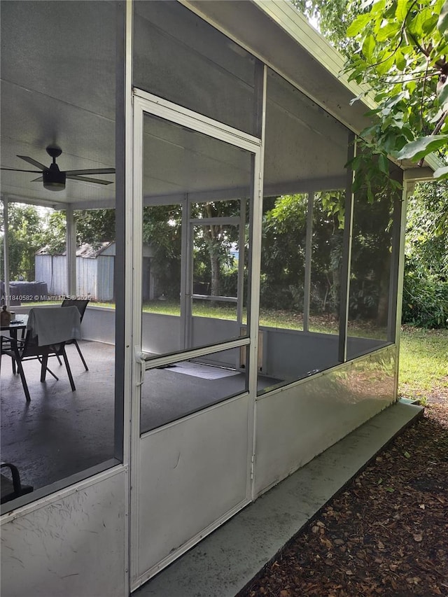 2506 Mayo St, Hollywood, FL 33020 - sunroom / solarium with a ceiling fan