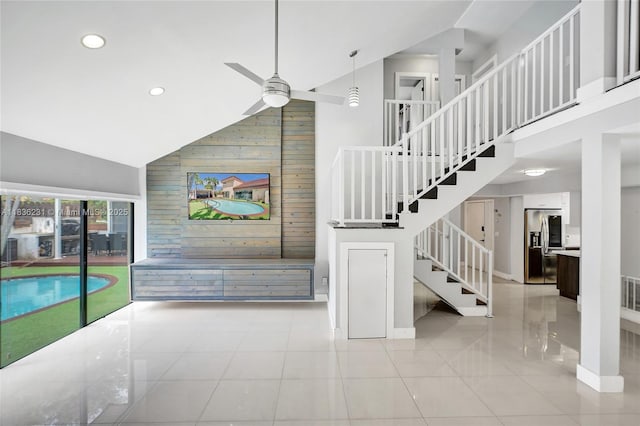 1000 NE 204th Ln Unit D, Miami, FL 33179 - bathroom with a shower stall and tile patterned flooring