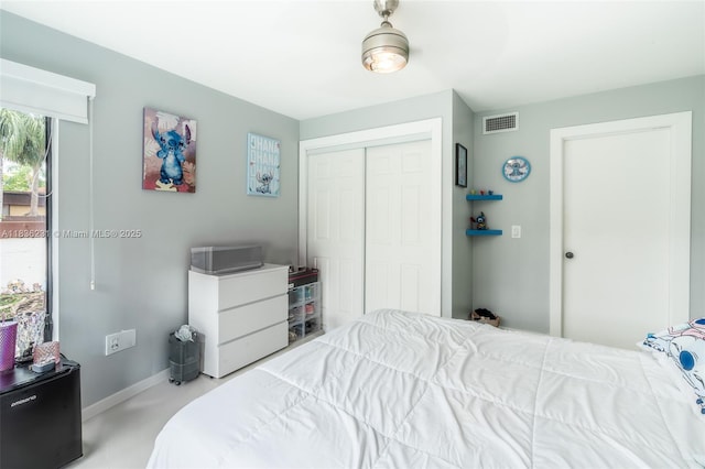 1000 NE 204th Ln Unit D, Miami, FL 33179 - bedroom with a closet and baseboards