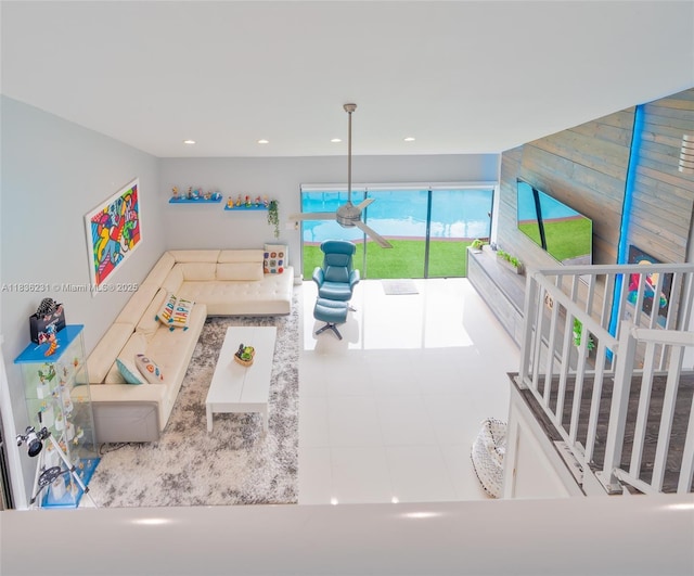 1000 NE 204th Ln Unit D, Miami, FL 33179 - living room featuring recessed lighting