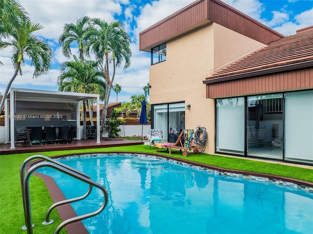 1000 NE 204th Ln Unit D, Miami, FL 33179 - view of pool featuring a lawn