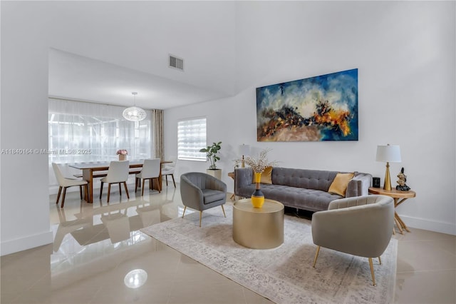 1204 Bayview Cir, Weston, FL 33326 - tiled living room featuring baseboards