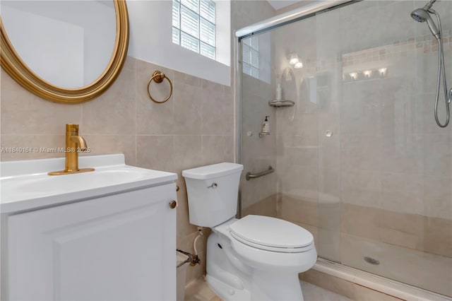 1204 Bayview Cir, Weston, FL 33326 - full bath featuring tile walls, a stall shower, and vanity