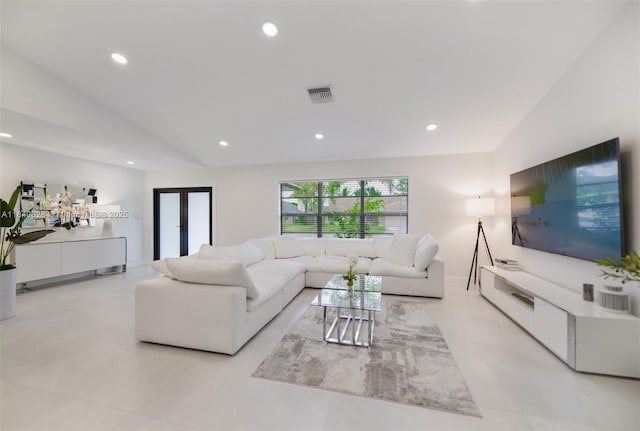 13526 Jonquil Pl, Wellington, FL 33414 - living room with vaulted ceiling and recessed lighting