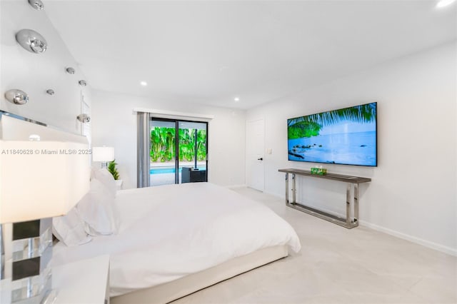 13526 Jonquil Pl, Wellington, FL 33414 - carpeted bedroom featuring access to outside and recessed lighting