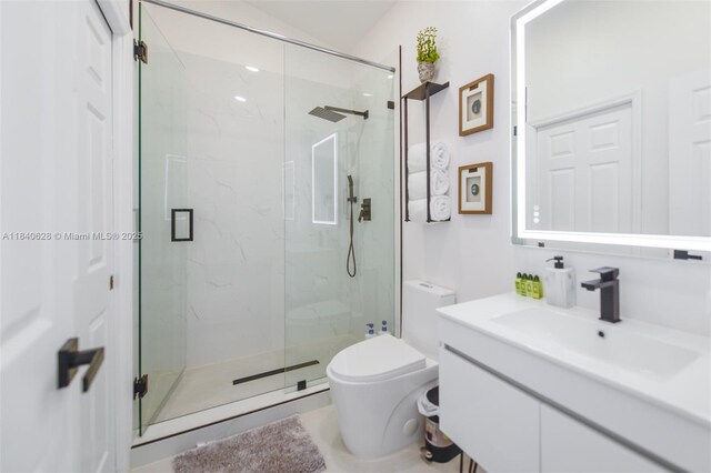 13526 Jonquil Pl, Wellington, FL 33414 - bathroom with a marble finish shower and vanity