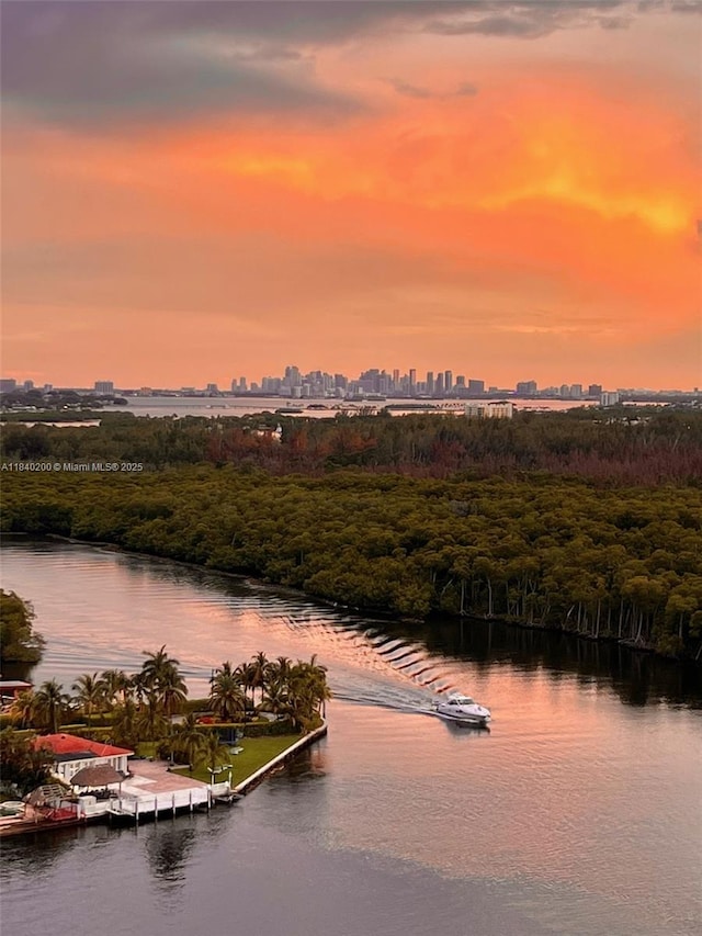 400 Sunny Isles Blvd Unit 2007, Sunny Isles Beach, FL 33160 - water view featuring city skyline and a forest