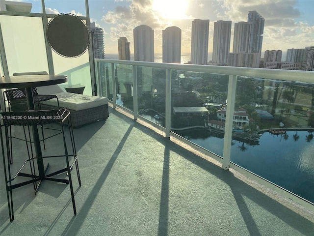 400 Sunny Isles Blvd Unit 2007, Sunny Isles Beach, FL 33160 - balcony featuring a skyline view and a water view