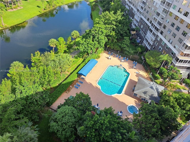4001 Hillcrest Dr Unit 705, Hollywood, FL 33021 - aerial view of a pool area and a large body of water