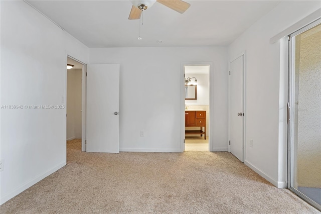 8713 SW 137th Ave Unit 8713, Miami, FL 33183 - unfurnished bedroom featuring carpet, ensuite bathroom, and a ceiling fan