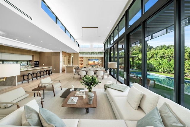 967 NE 117th St, Biscayne Park, FL 33161 - common area featuring recessed lighting and a wall of windows