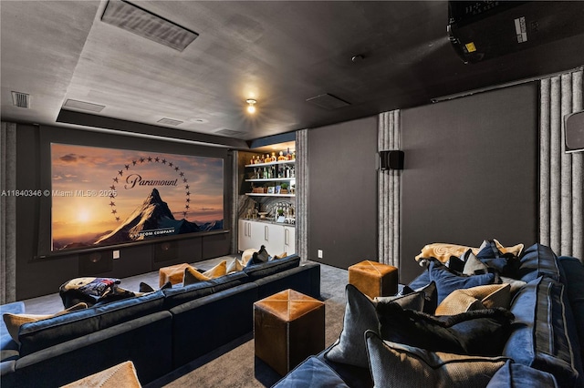 17901 Collins Ave Unit Ts4205, Sunny Isles Beach, FL 33160 - cinema room featuring carpet and built in shelves