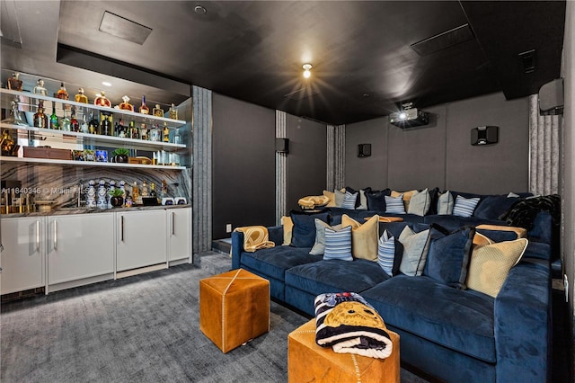17901 Collins Ave Unit Ts4205, Sunny Isles Beach, FL 33160 - carpeted home theater room with bar