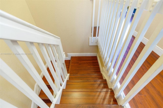 9333 SW 227th St Unit 8-6, Cutler Bay, FL 33190 - stairway with baseboards and wood finished floors