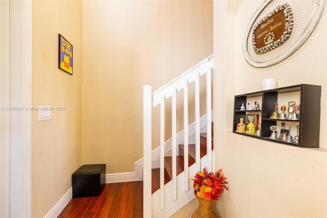 9333 SW 227th St Unit 8-6, Cutler Bay, FL 33190 - staircase featuring wood finished floors and baseboards