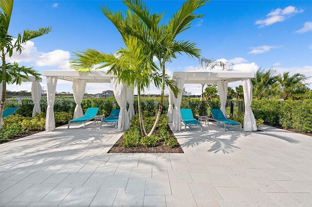 13467 Artisan Cir, Palm Beach Gardens, FL 33418 - view of patio / terrace featuring a gazebo