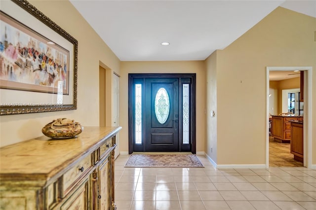 53 Northwoods Ln, Boynton Beach, FL 33436 - foyer entrance featuring light tile patterned flooring and recessed lighting