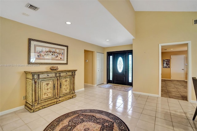 53 Northwoods Ln, Boynton Beach, FL 33436 - entrance foyer with light tile patterned floors and recessed lighting