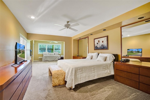 53 Northwoods Ln, Boynton Beach, FL 33436 - carpeted bedroom featuring recessed lighting and ceiling fan