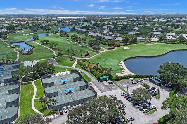 53 Northwoods Ln, Boynton Beach, FL 33436 - aerial perspective of suburban area featuring a local golf course and a nearby body of water