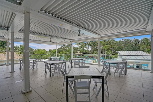 53 Northwoods Ln, Boynton Beach, FL 33436 - view of patio with an outdoor pool and outdoor dining space