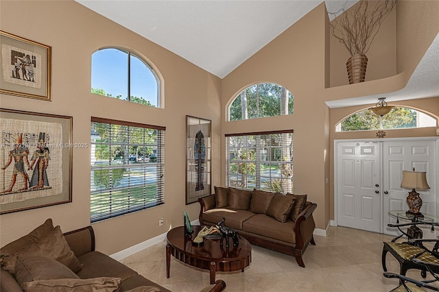 2188 NW 158th Ave, Pembroke Pines, FL 33028 - living room with high vaulted ceiling and plenty of natural light
