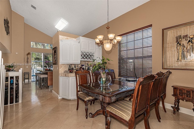 2188 NW 158th Ave, Pembroke Pines, FL 33028 - dining space with a chandelier and high vaulted ceiling