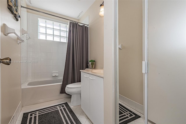 2188 NW 158th Ave, Pembroke Pines, FL 33028 - bathroom featuring shower / tub combo, vanity, and tile patterned flooring