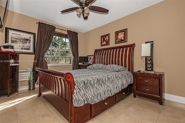 2188 NW 158th Ave, Pembroke Pines, FL 33028 - bedroom featuring a textured ceiling and a ceiling fan