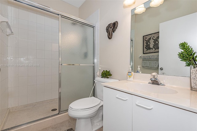 2188 NW 158th Ave, Pembroke Pines, FL 33028 - bathroom with vanity, a stall shower, and tile patterned floors