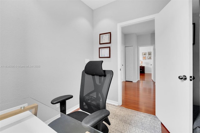 3758 SW 50th Ct, Hollywood, FL 33312 - home office with baseboards and wood finished floors