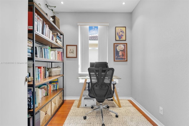 3758 SW 50th Ct, Hollywood, FL 33312 - office with wood finished floors and recessed lighting