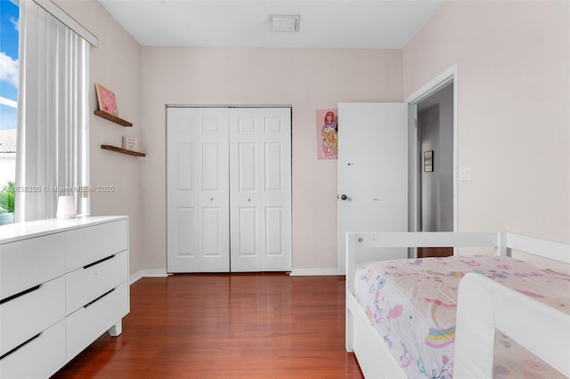 3758 SW 50th Ct, Hollywood, FL 33312 - bedroom featuring wood finished floors and a closet