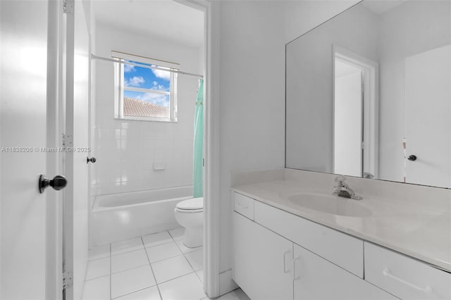 3758 SW 50th Ct, Hollywood, FL 33312 - full bathroom featuring vanity, tile patterned floors, and shower / bathtub combination with curtain