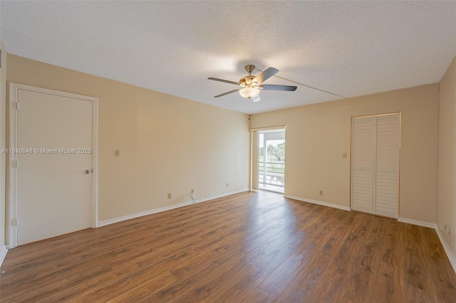 3581 Inverrary Dr Unit 308, Lauderhill, FL 33319 - unfurnished room featuring wood finished floors, ceiling fan, and a textured ceiling