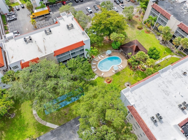 3581 Inverrary Dr Unit 308, Lauderhill, FL 33319 - drone / aerial view of a pool area