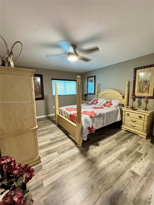 1501 SW 131st Way Unit 301P, Pembroke Pines, FL 33027 - bedroom featuring light wood-style flooring and ceiling fan