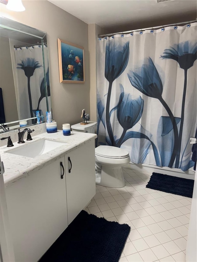1501 SW 131st Way Unit 301P, Pembroke Pines, FL 33027 - bathroom with vanity, tile patterned flooring, and a shower with curtain