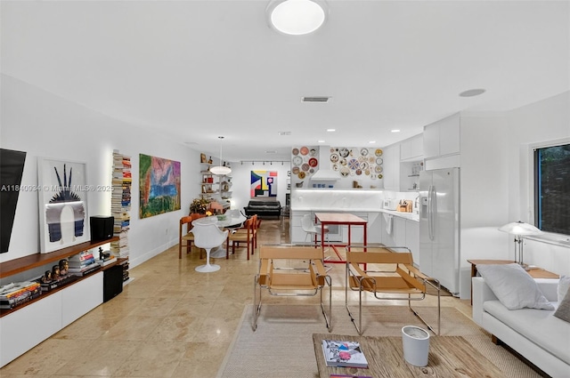 3166 Indiana St Unit I, Miami, FL 33133 - living room with recessed lighting and baseboards