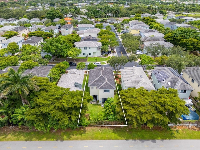 3135 NE 4th St, Homestead, FL 33033 - aerial view of residential area with property parcel outlined
