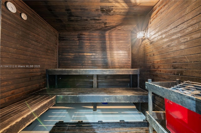 3135 NE 4th St, Homestead, FL 33033 - sauna / steam room featuring wood walls and wooden ceiling