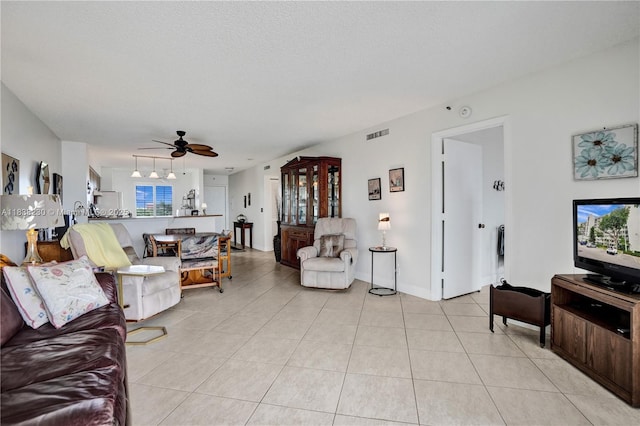 2215 Cypress Island Dr Unit 707, Pompano Beach, FL 33069 - living area with ceiling fan, plenty of natural light, and light tile patterned floors