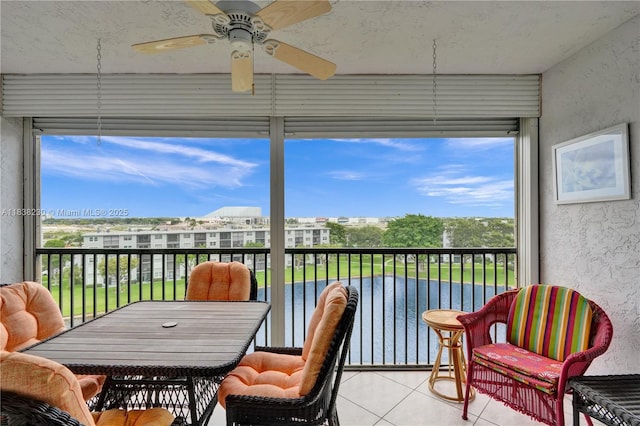 2215 Cypress Island Dr Unit 707, Pompano Beach, FL 33069 - sunroom / solarium featuring tile patterned flooring and a textured wall